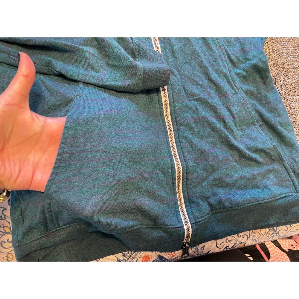Nike Womens Full Zip Hoodie Teal Space Dye Heathered Sportswear Medium RN56323 - Picture 2 of 5